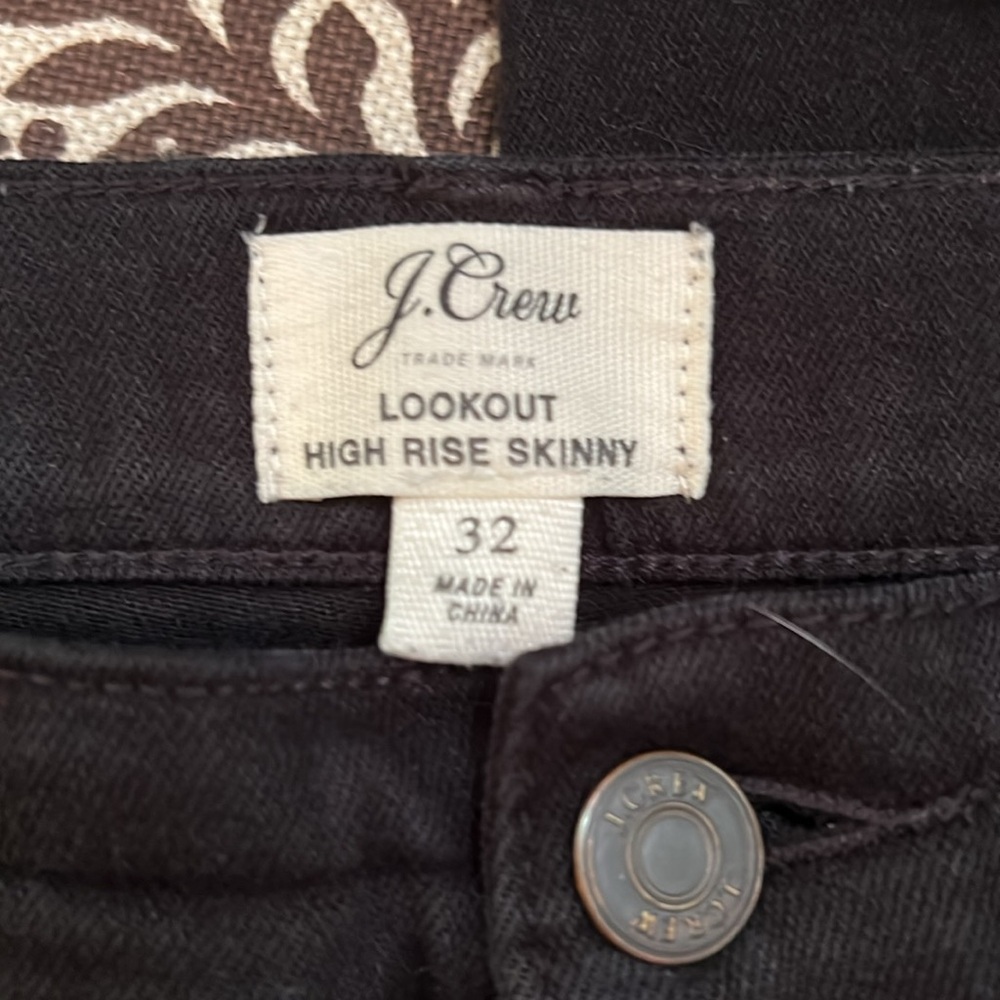J. Crew Black Lookout High Rise Skinny Jeans - Picture 2 of 3